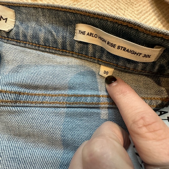 Aritzia denim forum jeans - arlo high rise straight leg- size 30 - Picture 4 of 8